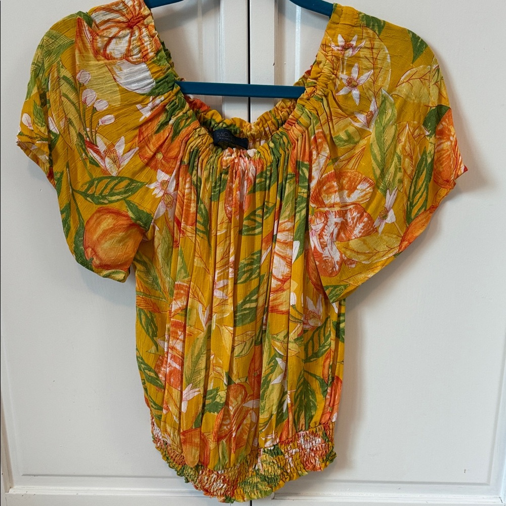 RACHEL Rachel Roy Orange Floral Blouse